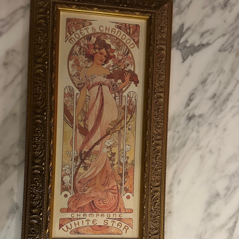 Mucha Moët & Chandon Art Nouveau Framed Print